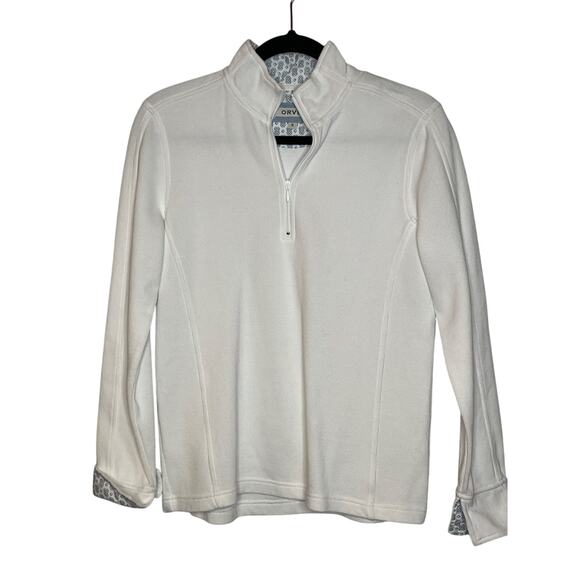 Orvis White 1/4 Zip Pullover Small - Picture 1 of 6